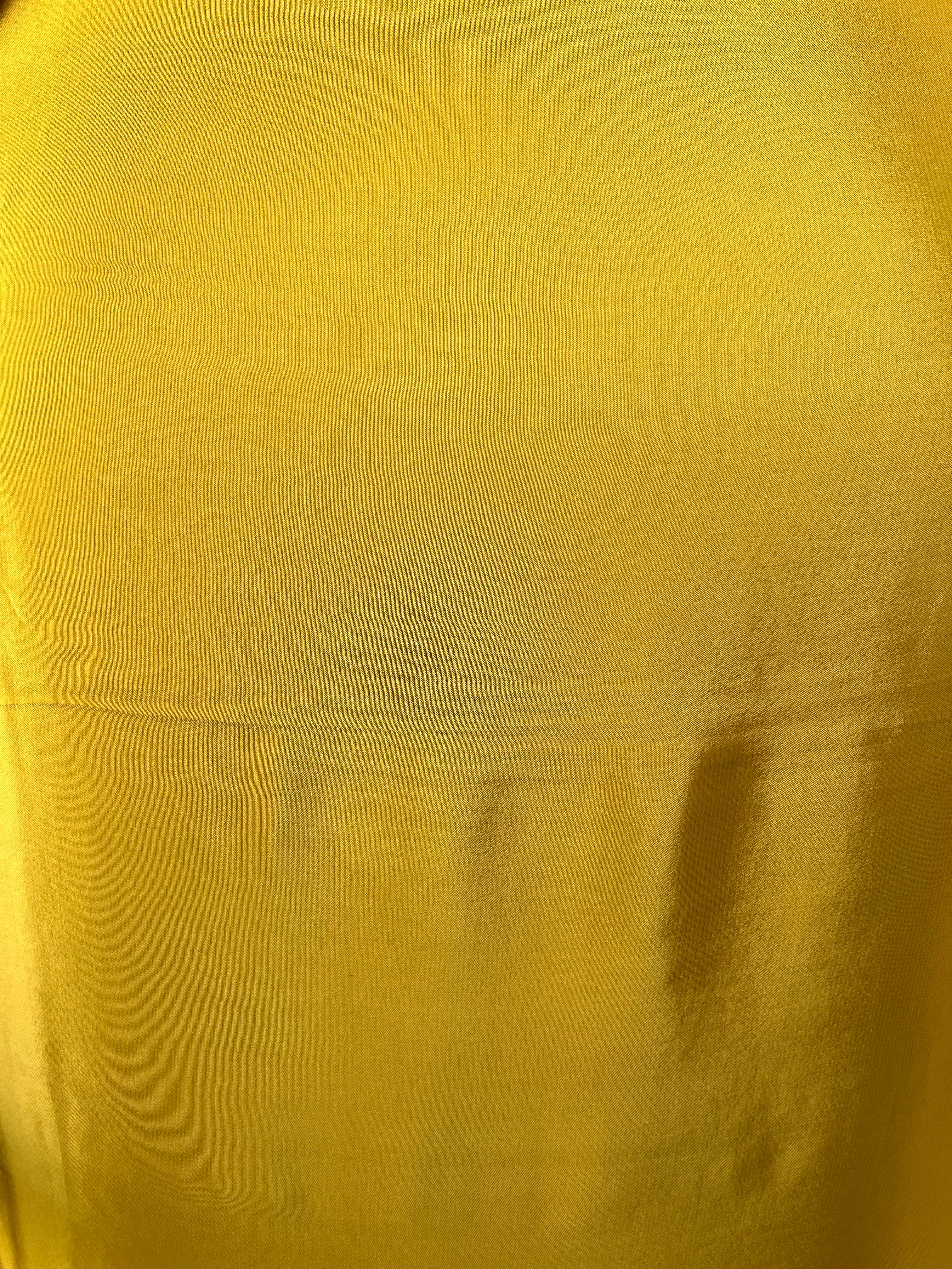Mustard gold Banarsi Crepe khadi geogertte