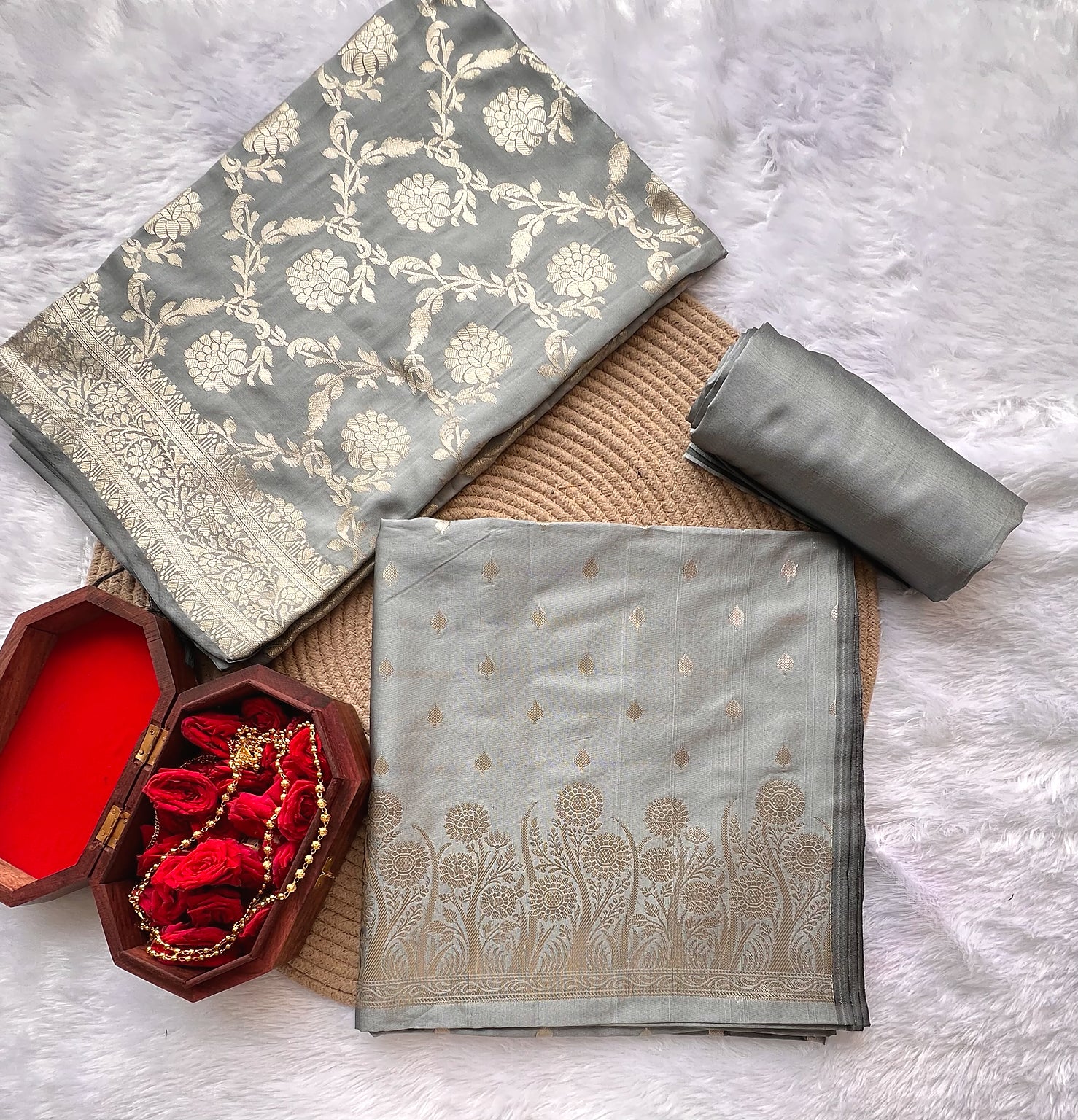 Banarasi Silk Zari Weaved Suit
