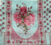 Linen Silk printed with pearl embellishment Suit