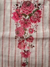 Linen Silk printed with pearl embellishment Suit