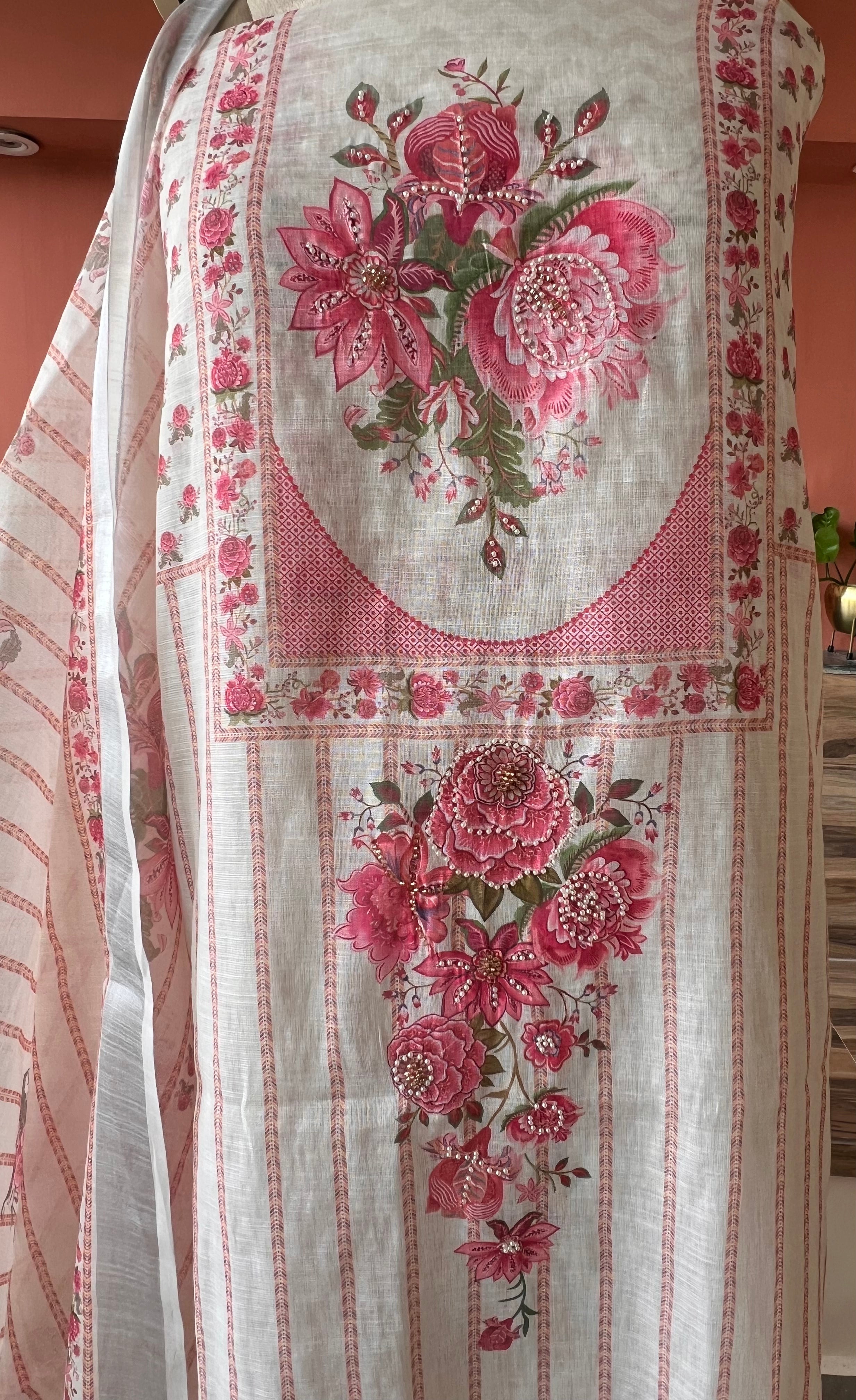 Maheshwari silk ikkat worli rpint