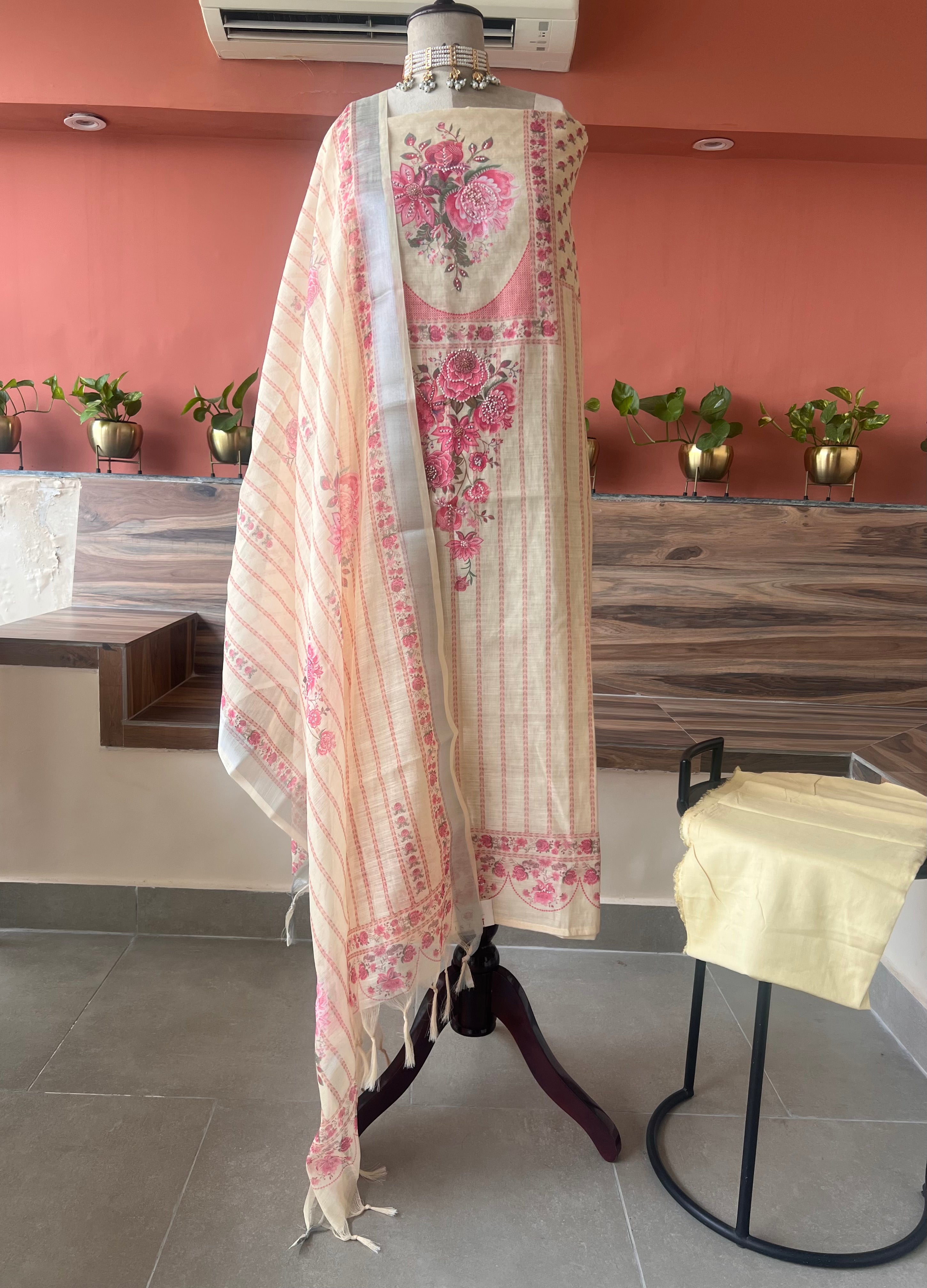 Maheshwari silk ikkat worli rpint