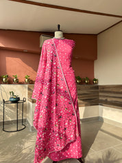 Mul Bandhej thread embroidery 3 piece suit set