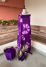 Modal Silk Clamp dyed 3 piecesuit set