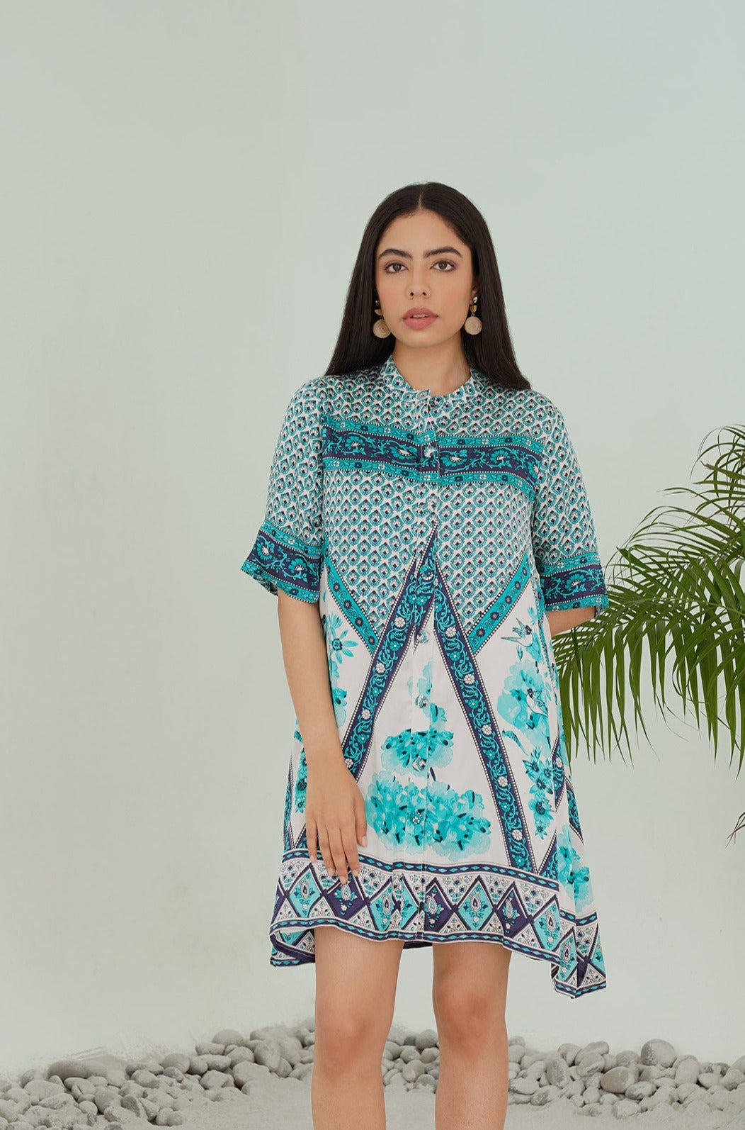 Ocean Blue Mini Silk Dress ISTRI Ocean Blue Mini Silk Dress ISTRI