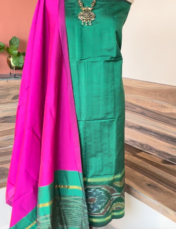 Pochampally Ikat Sico 3 Piece Suit Set