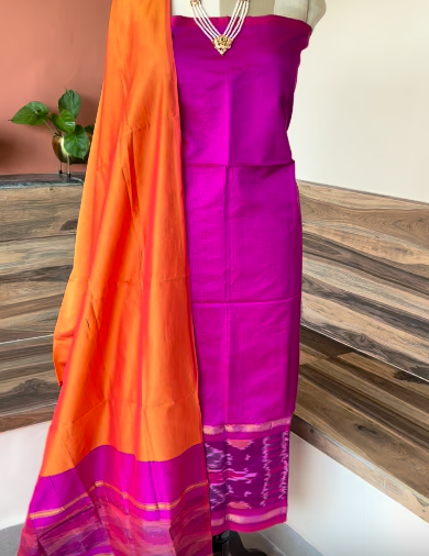 Pochampally Ikat Sico 3 Piece Suit Set