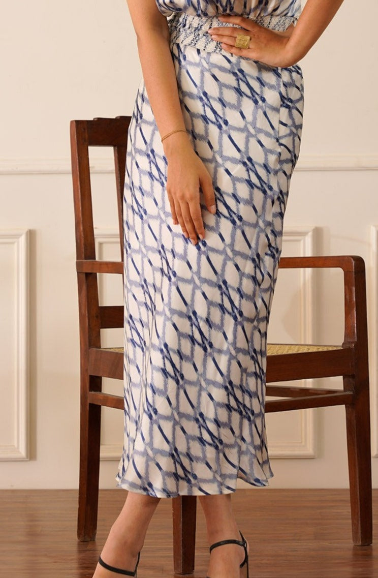 Azure Silk Skirt