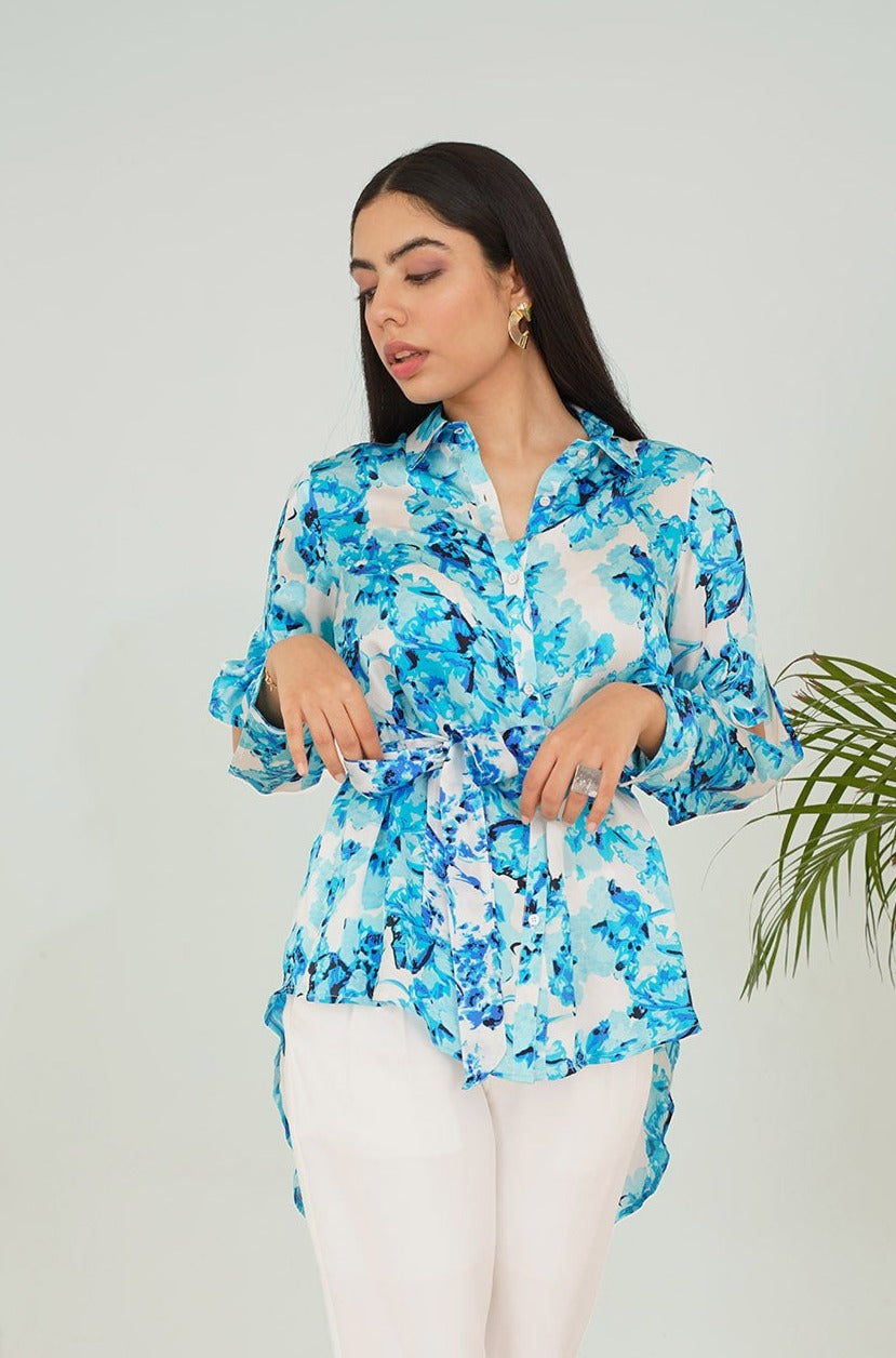 Ocean Blue High-Low Tunic