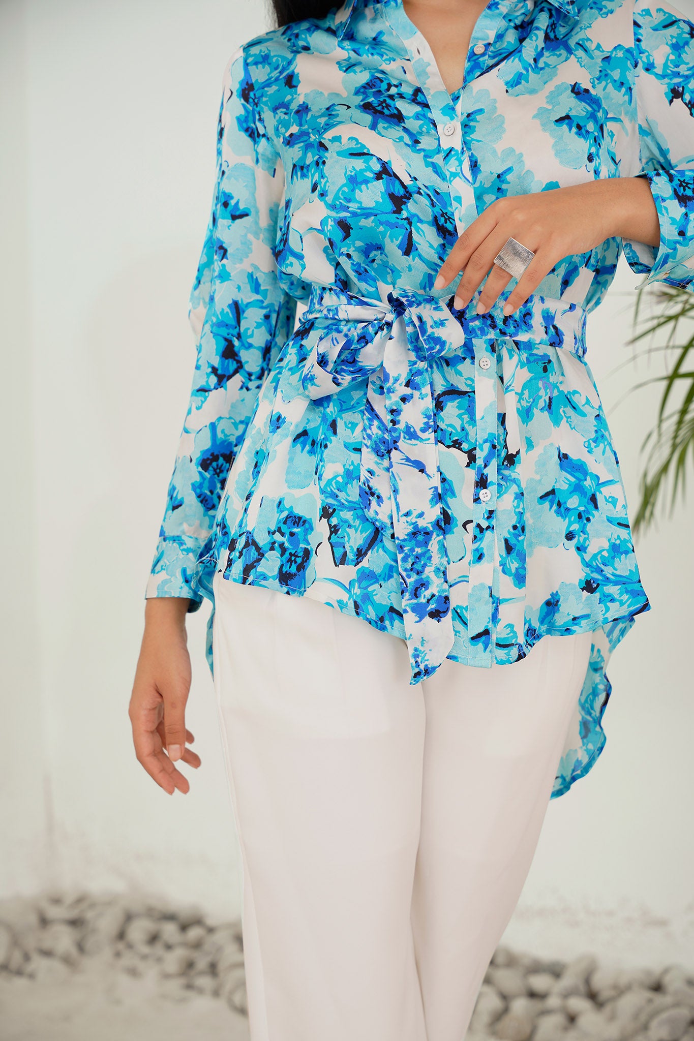 Ocean Blue High-Low Tunic