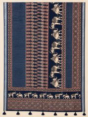 Pure Linen Handblock Ajrakh Printed Suit Set