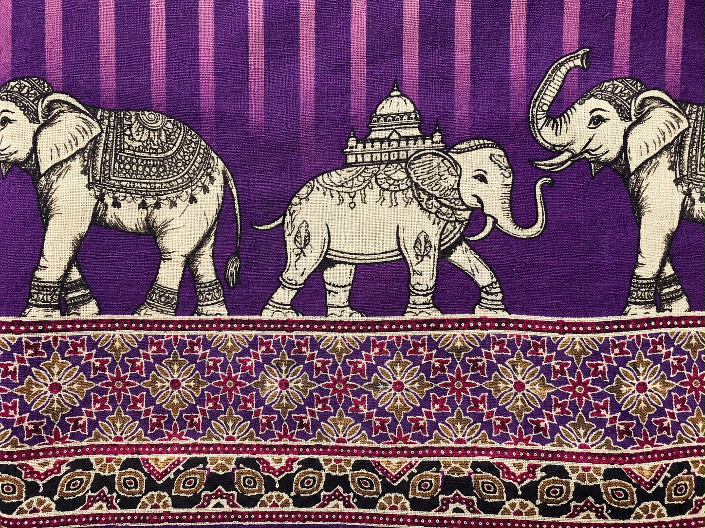 Pure Linen Handblock Ajrakh Printed Suit Set