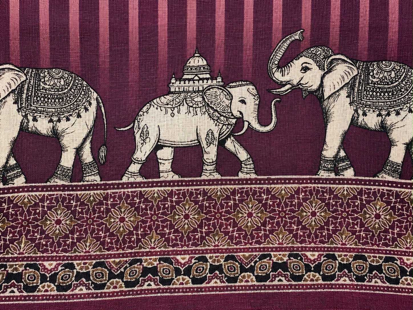 Pure Linen Handblock Ajrakh Printed Suit Set