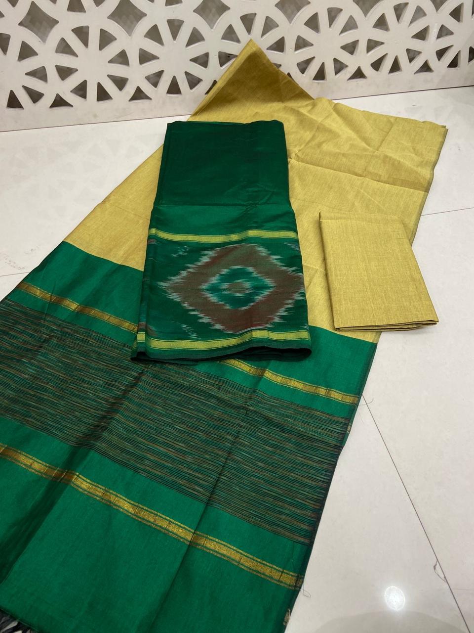 Pochampally Ikat Sico 3 Piece Suit Set