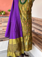 Pochampally Ikat Sico 3 Piece Suit Set