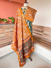 Maheshwari Silk Ikat Printed Suit Set