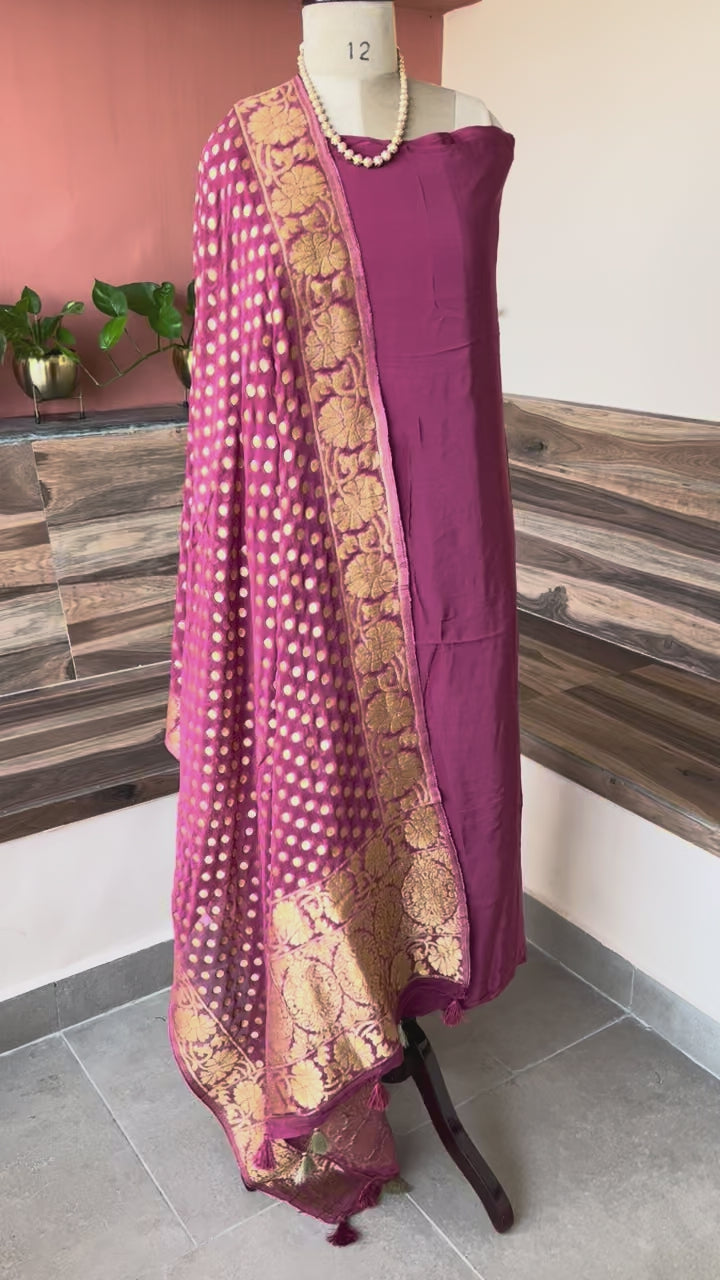 Banarsi Crepe khadi geogertte
