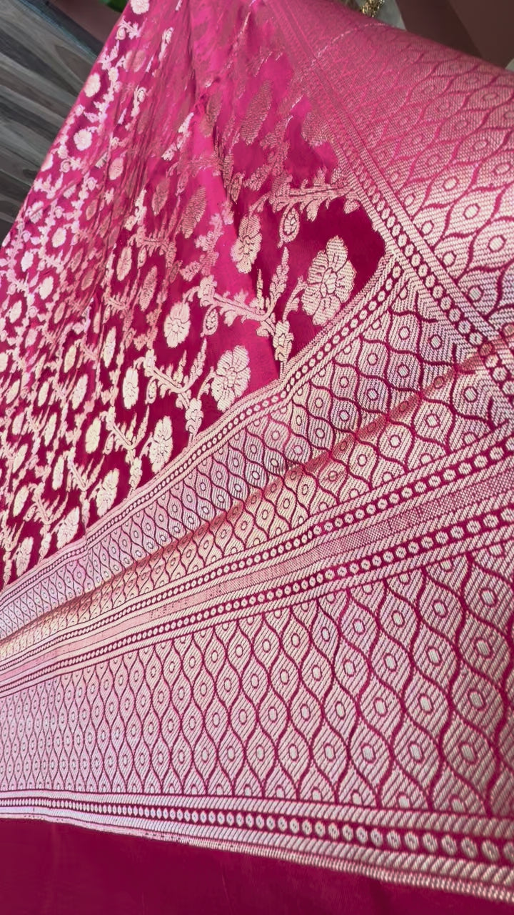 Banarsi silk zari weave 3 piece set