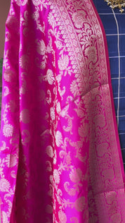 Banarsi silk zari weave 3 piece set