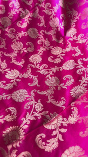 Banarsi Silk woven zari stripe 3 piece suit set