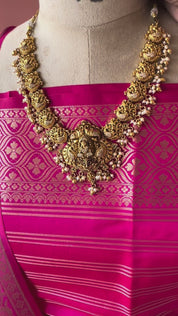 Banarsi Silk woven zari stripe 3 piece suit set