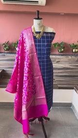 Banarsi silk zari weave 3 piece set