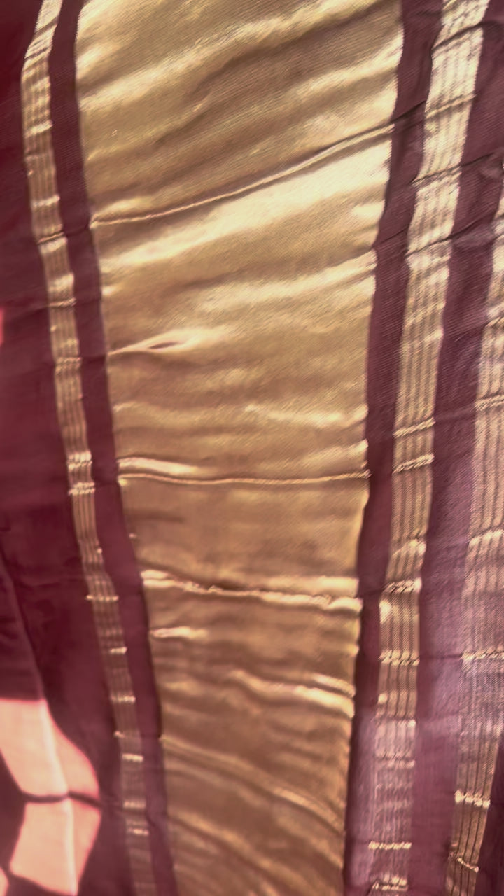 Rust Modal Silk Clamp dyed 3 piecesuit set