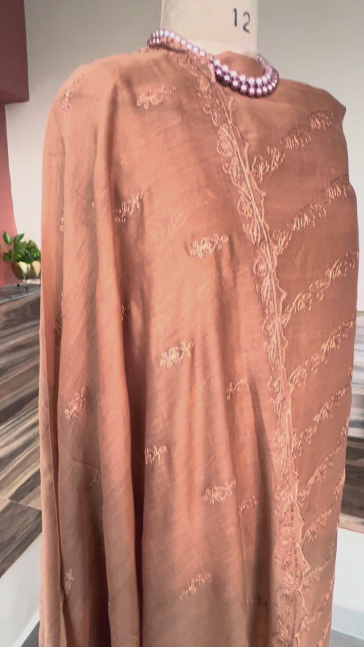 Banarsi Mul chikankari 3 piece set