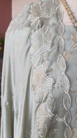 Banarsi khaddi georgette chinon applique suit set